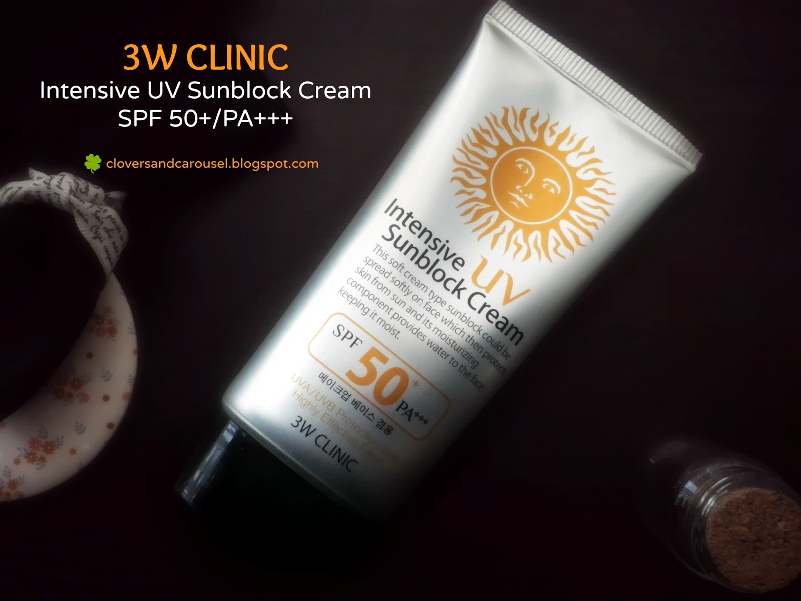 3W CLINIC Intensive UV Sunblock Cream SPF50PA 1