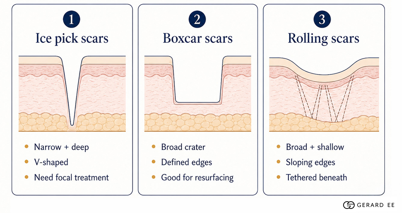 type of acne scars dge