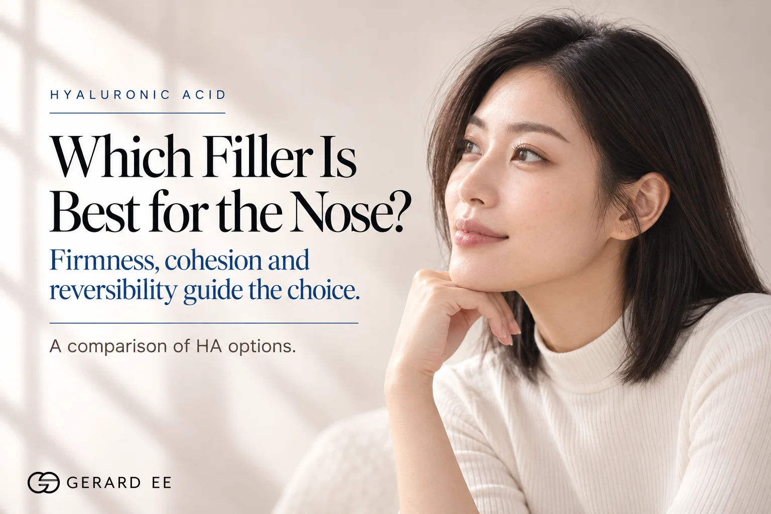 Best filler for the nose, hyaluronic acid nose fillers compared by Dr Gerard Ee