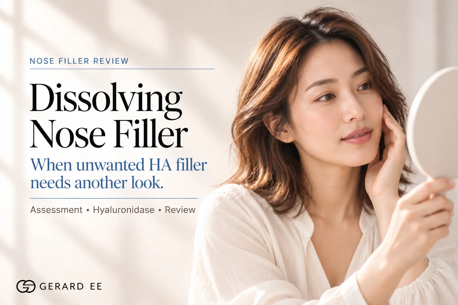 Dissolving nose filler with hyaluronidase in Singapore, Dr Gerard Ee