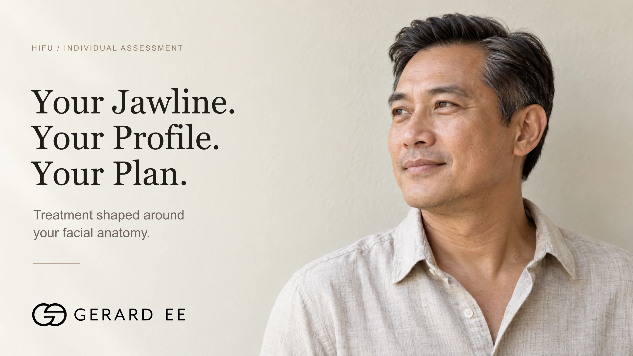 HIFU jawline treatment in Singapore, an individual assessment of the jawline and profile