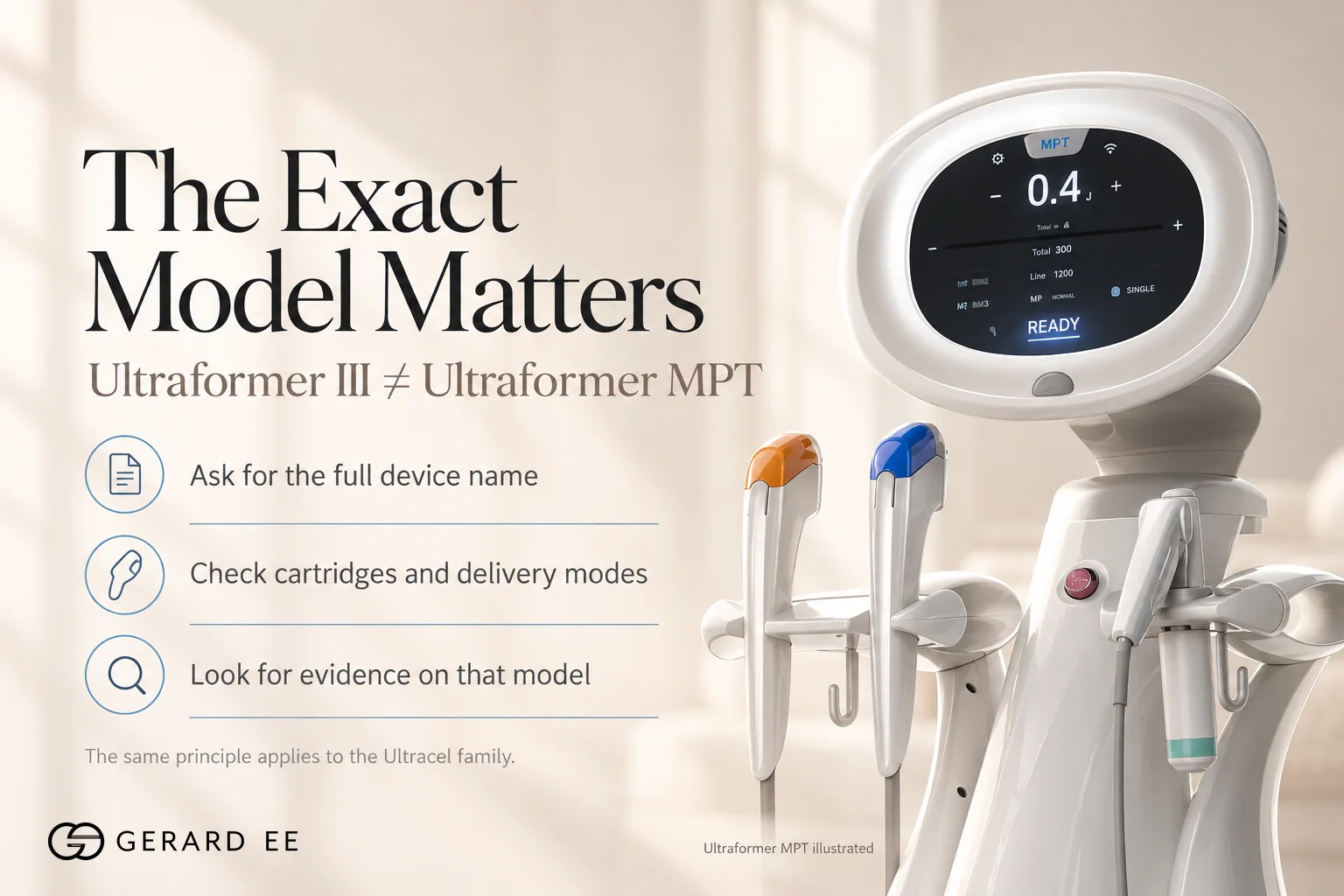 Ultraformer III versus Ultraformer MPT HIFU, why the exact model matters