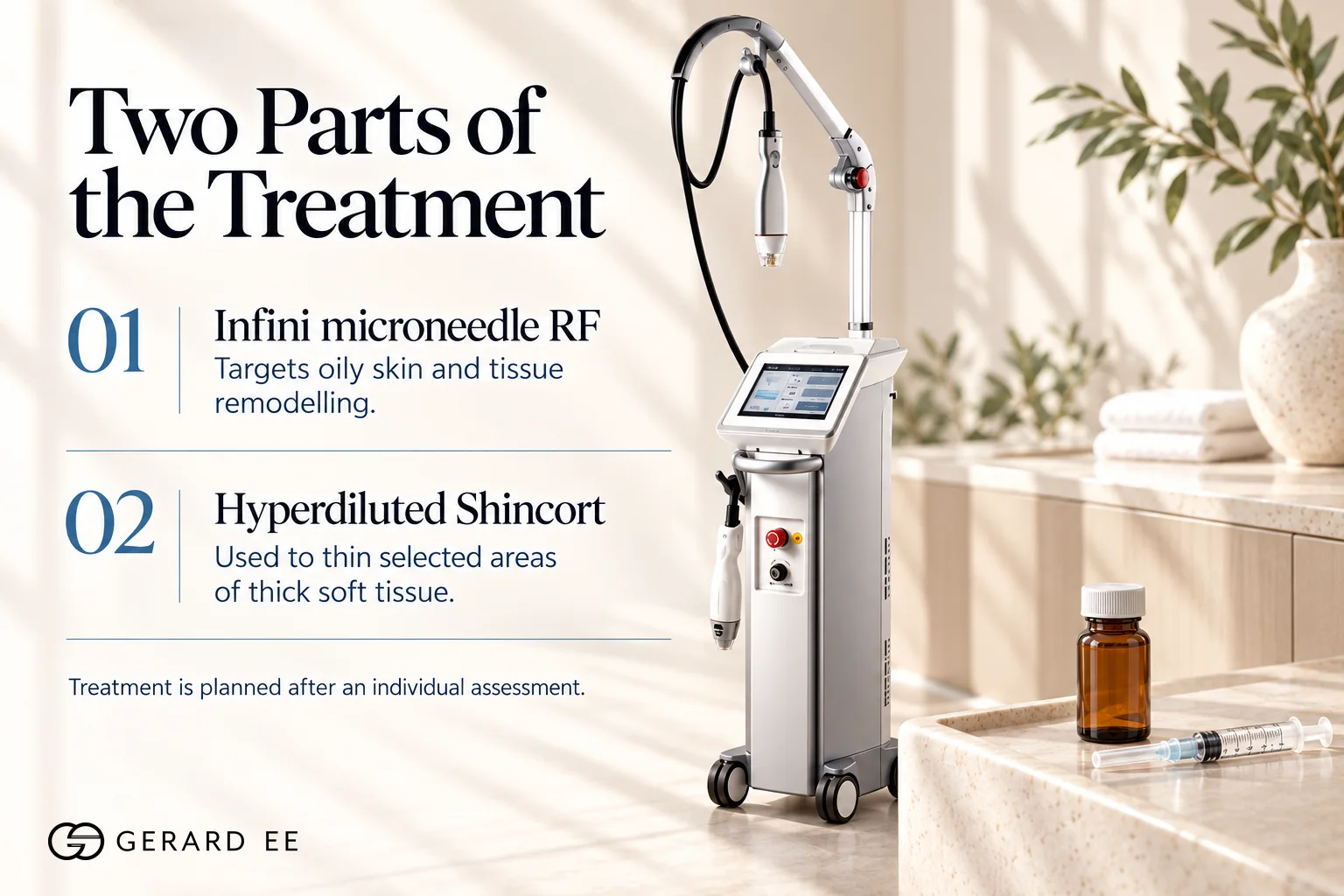 Infini microneedle RF and hyperdiluted Shincort, the two parts of bulbous nose treatment