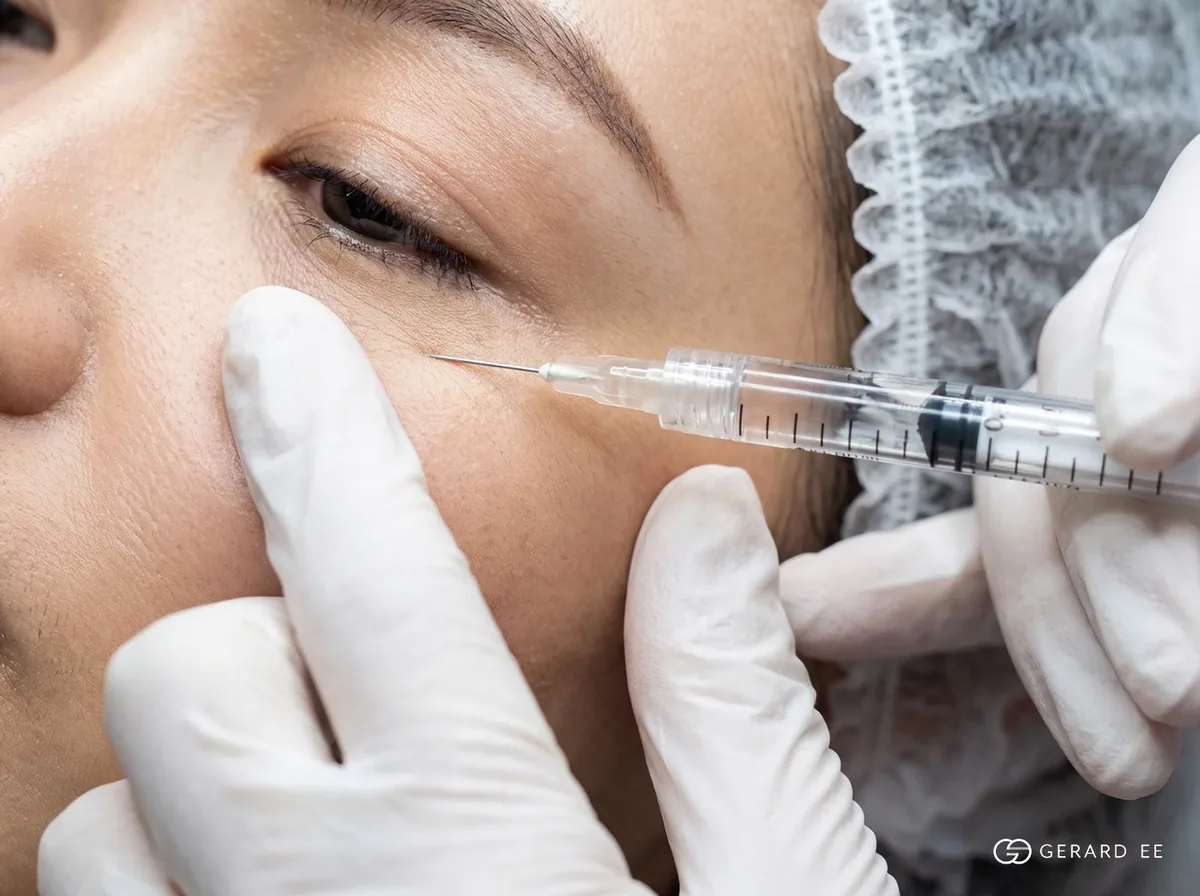 Juvelook Eyes PDLLA collagen booster injected under the eye
