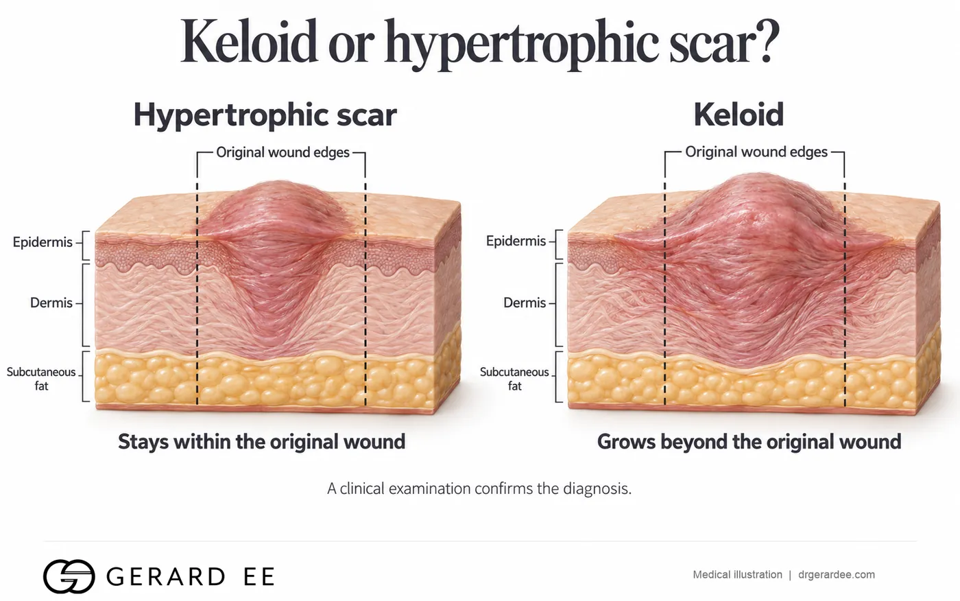 Keloid or hypertrophic scar?