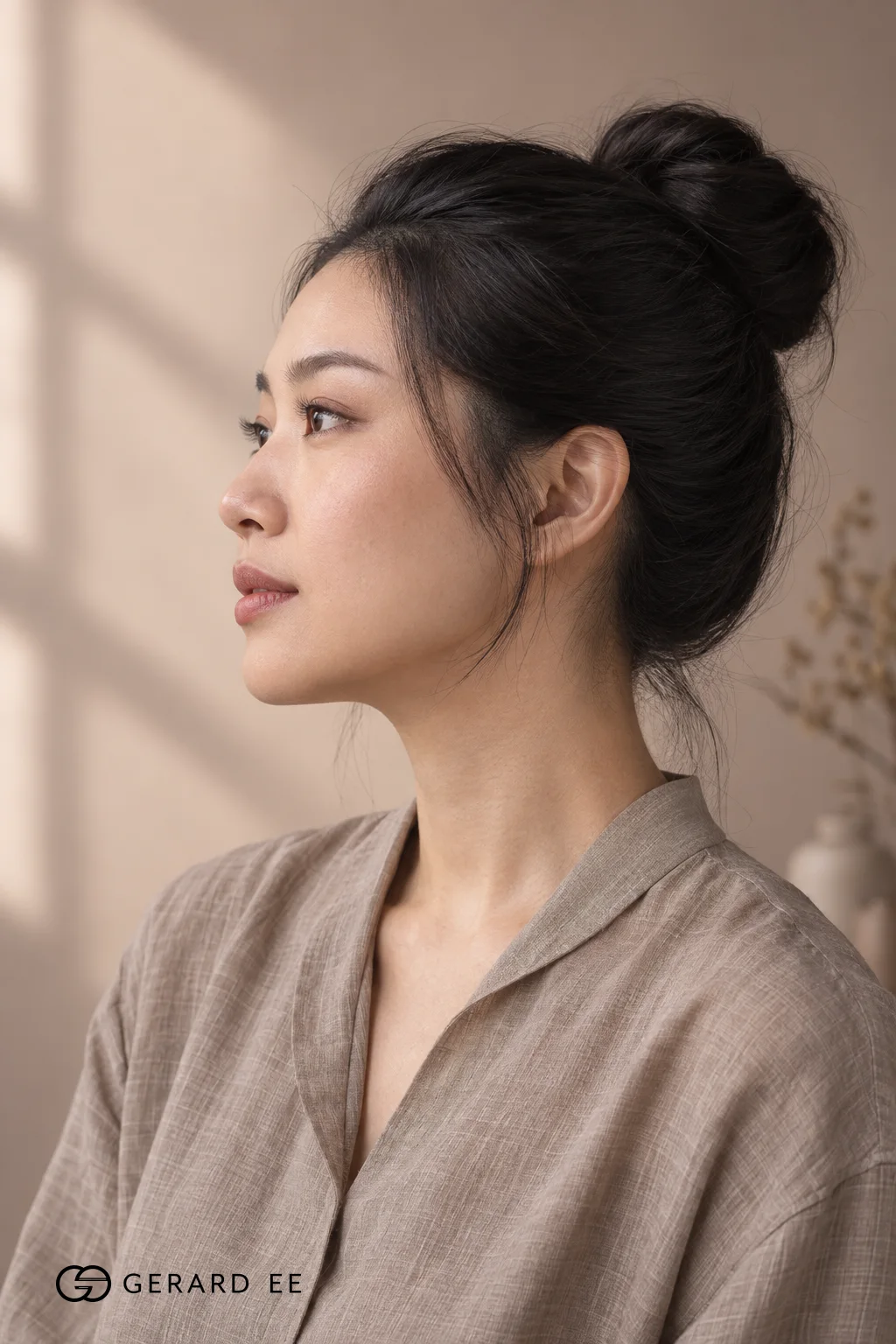 Nose tip projection seen in profile