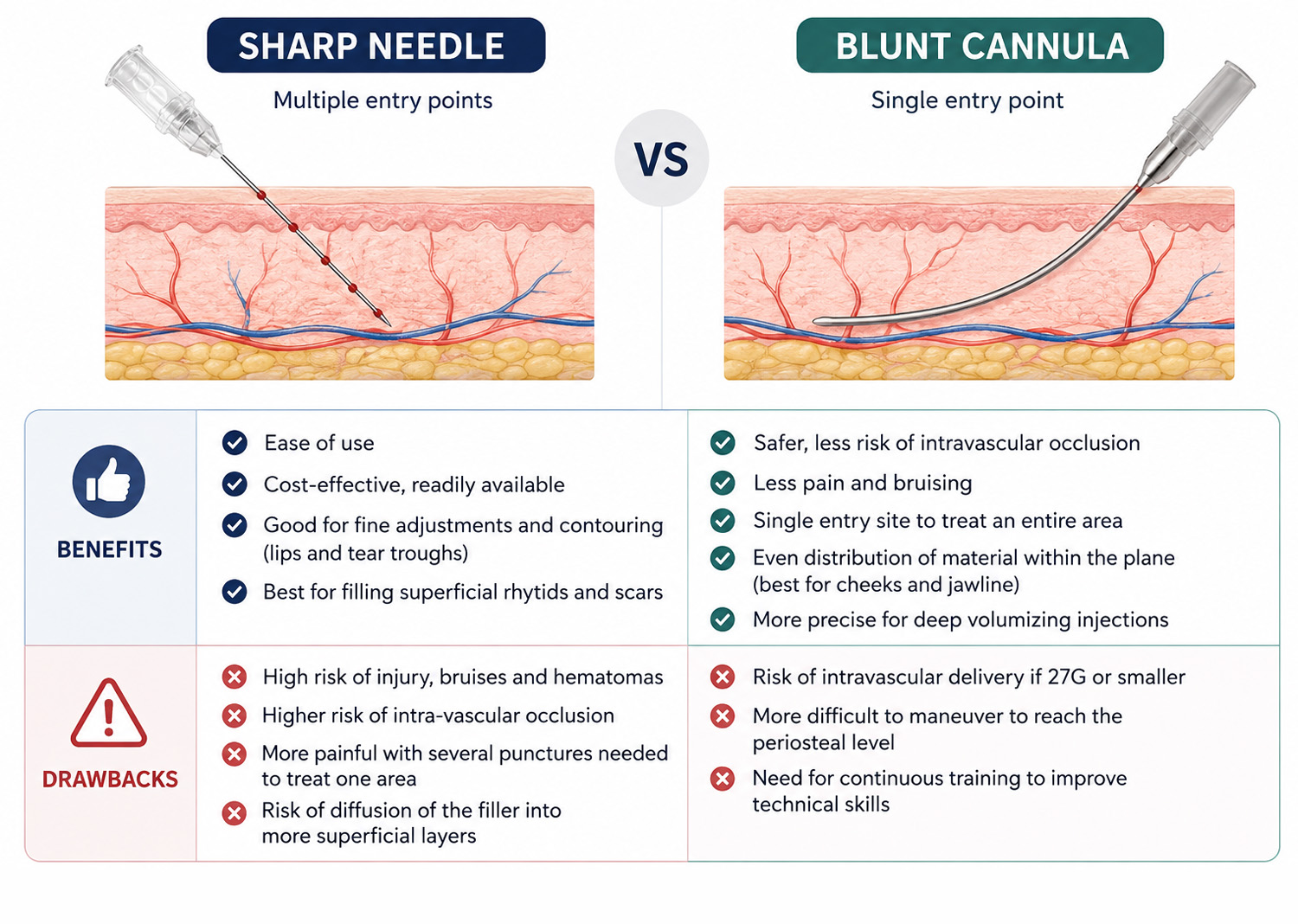 sharp vs blunt needle
