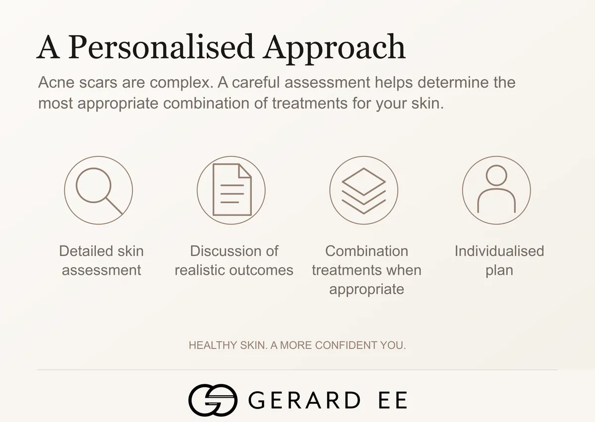 A personalised acne scar approach after Sylfirm X no results, assessment, realistic outcomes and combination treatment
