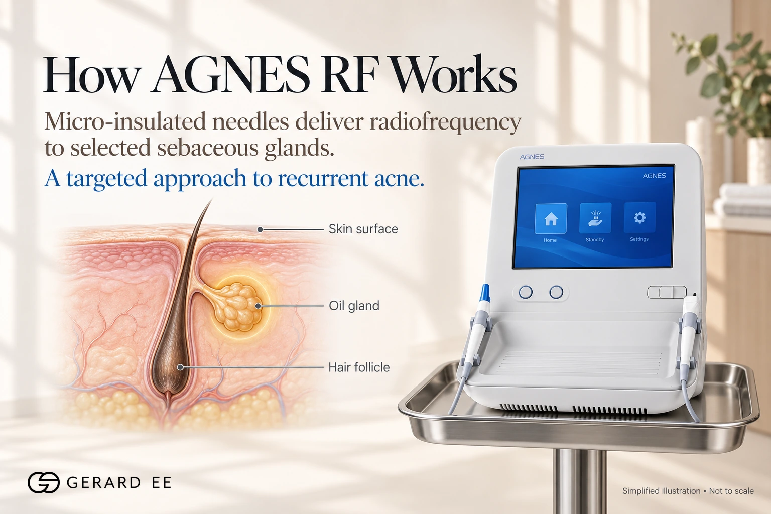 How AGNES RF works by targeting overactive oil glands to reduce recurrent acne