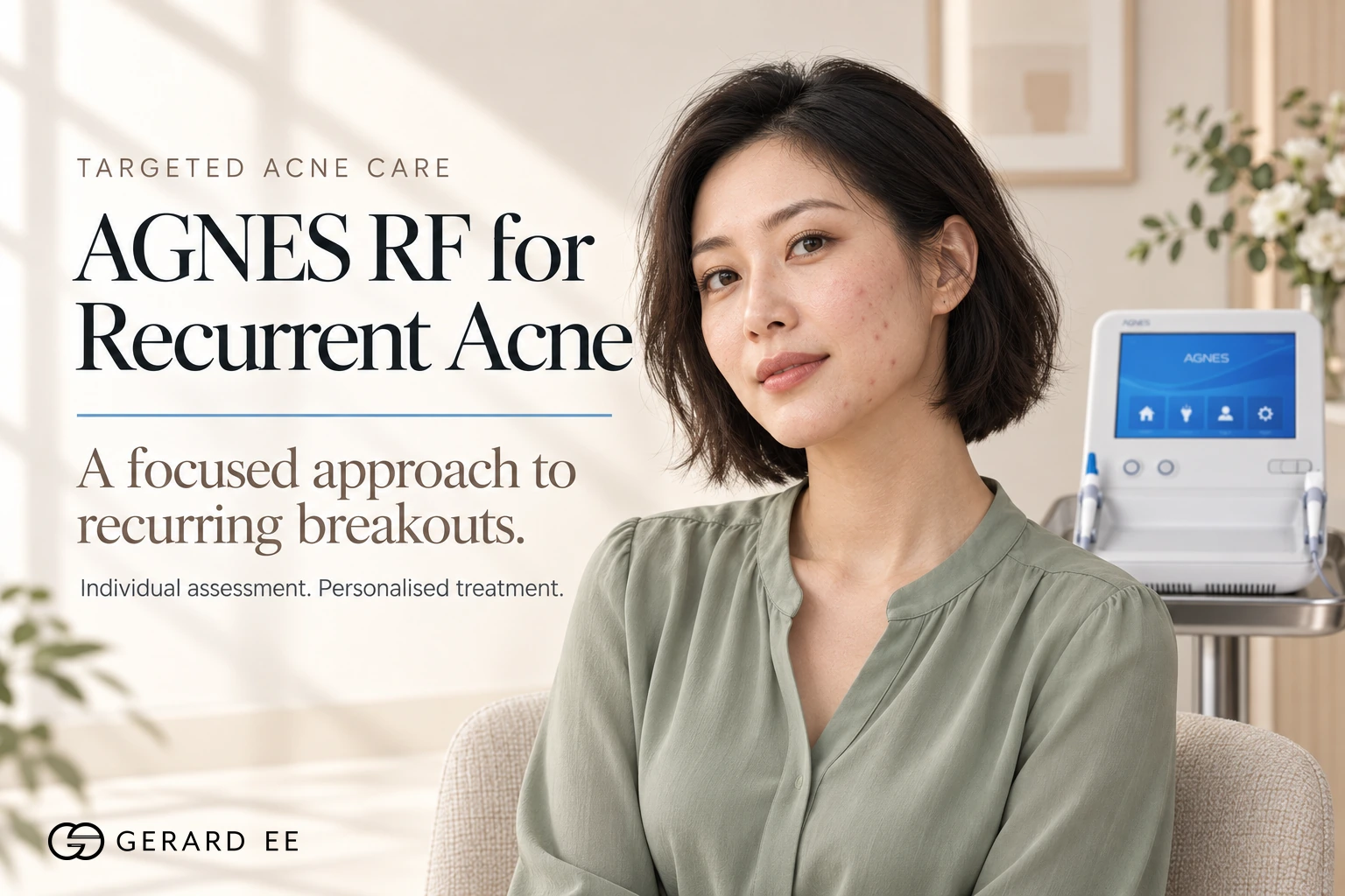 AGNES acne treatment Singapore with targeted RF microneedle for recurrent acne