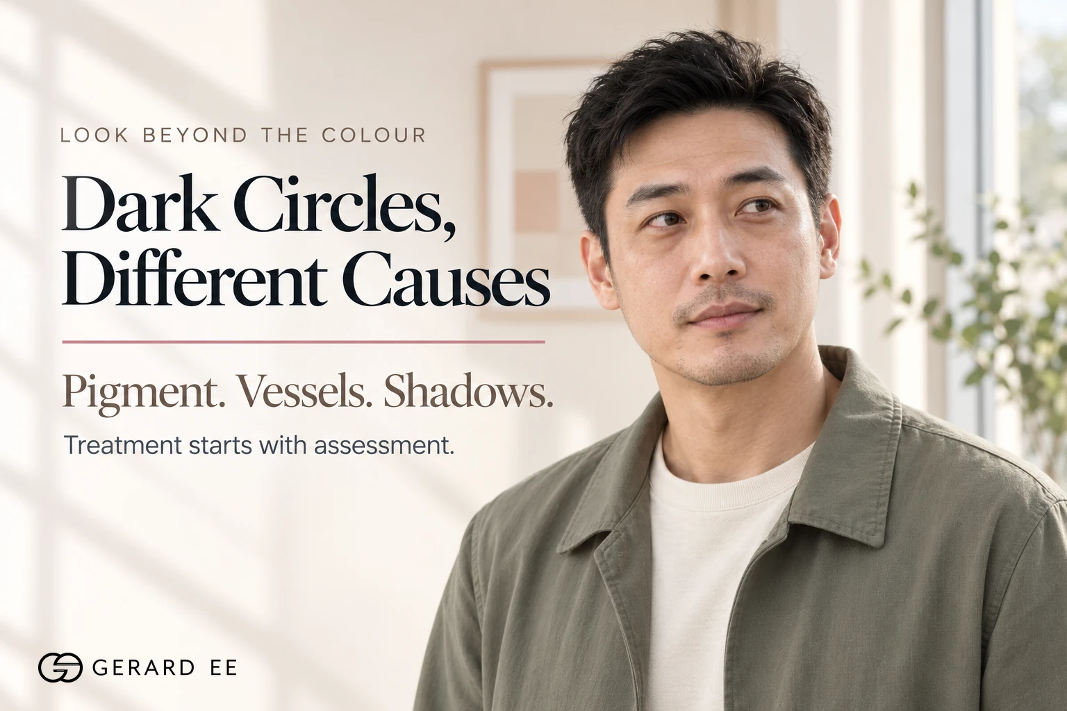 Dark eye circles have different causes, pigment, vessels and shadows, so treatment starts with assessment